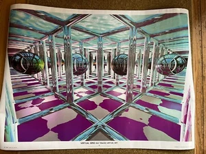 VIRTUAL GRID BY GEORGE THORPE. Ray Traced Virtual Art. Op Art. Space- Age. - Picture 1 of 9