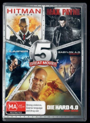 5 Great Movies DVD (Die Hard -Jumper -Max Payne - Hitman- Babylon) - Image 1 of 2