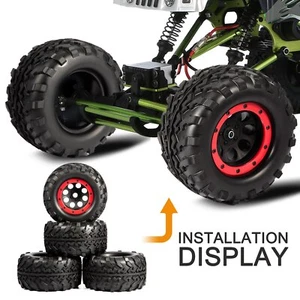 1:8 Scale RC Car Monster Truck Tire 155mm Beadlock Wheel Rim 17mmHex For Traxxas - Picture 1 of 13