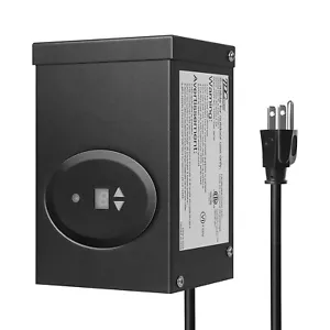 TOPKDA 300W Low Voltage Transformer w Timer & Photocell Sensor Waterproof 12/14V - Picture 1 of 7