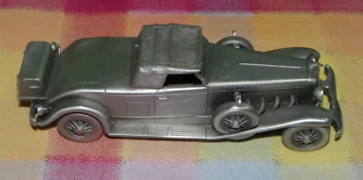 Estatuilla de coche de peltre 6" Danbury Mint 1934 Duesenberg SJ Foto 1 de 4