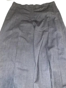 PANTALÓN PLISADO FIN DE SEMANA MAX MARA Lana Virgen Ligera Pierna Ancha Gris Nuevo sin etiquetas Talla 12 087 - Imagen 1 de 8