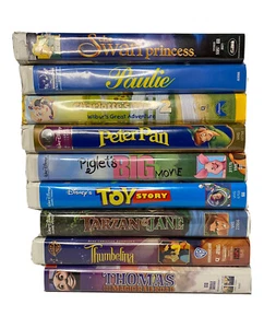 Mixed Lot 9 Children Kids VHS Videos Disney Thomas Train Turner Family - Picture 1 of 23