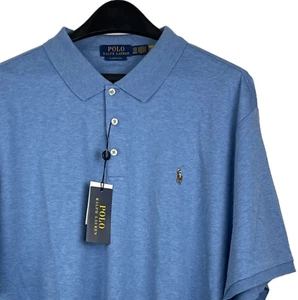 NEW Polo Ralph Lauren Mens XXL 100% Cotton Polo Heather Blue Pony $110 - Picture 1 of 6