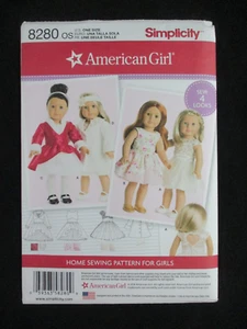 Simplicity 8280 para muñeca American Girl de 18" patrón de costura ~ sin cortar (2) - Imagen 1 de 2