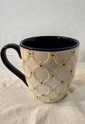 Temptations by Tara Old World Infinity    16 Oz Coffee Mugs Blue & Yellow  - Image 1 of 4