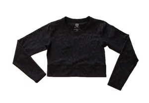 Move Theory Long Sleeve Women's Leopard Print All Black SIZE LARGE - Picture 1 of 3