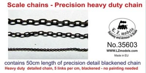 LZ Models LZ35603 Scale chains - Heavy Duty Blackened Chain (50cm) - Picture 1 of 1