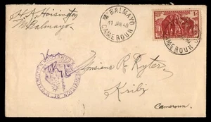 MayfairStamps French Cameroun 1940 Balmayo to Kribi Cover aar_87869 - Picture 1 of 2