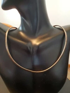 Vintage Sterling Silver 925 16" Omega Necklace Italy - Picture 1 of 4