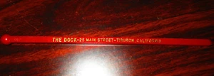 Red Swizzle Stick from The Dock - 25 Main Street, Tiburon, California - Picture 1 of 5