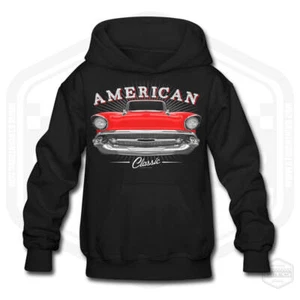 Children's 1957 Chevrolet Bel Air American Classic Car Hoodie - Picture 1 of 19