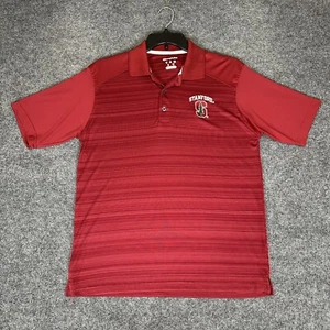 Stanford Cardinal Champion Polo Shirt Mens M Red Short Sleeve College Adult - Picture 1 of 7