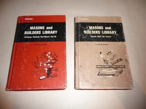 AUDEL-MASONS AND BUILDERS LIBRARY 1 & 2-1st Ed/5th Printing-1977-Free Shipping - Picture 1 of 15