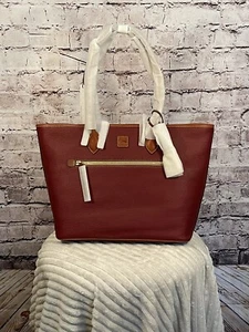 Dooney & Bourke pebble grain leather large tote Wine Color - Picture 1 of 8