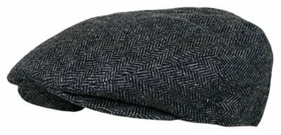 Chapéu masculino premium 100% lã clássico liso IVY Herringbone coleção jornaleiro - Imagem 1 de 4