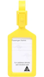 Airport Plastic Luggage Tag Yellow 25568 - Picture 1 of 2