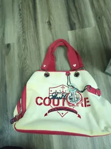 Borsetta vintage Juicy Couture borsetta nautica Y2K colore rosso e crema - Foto 1 di 16