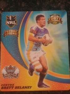 NRL BRETT DELANEY TITANS 2008 FUTURE LEGENDS TAZO AS NEW