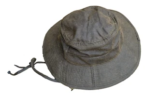 BARBOUR Establecido 1894 Milton Cera Deportes Cubo Tartán Sombrero Oliva Pequeño - Imagen 1 de 7