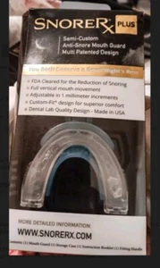 SnoreRx Plus Mouth Guard Semi-Custom w/Storage Case & Fit Handle AUTHENTIC