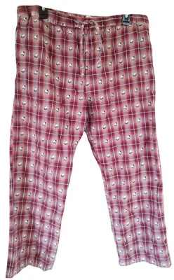 Pantalones de pijama Woolrich rojo a cuadros oveja algodón cordón salón mujer talla grande Foto 1 de 4