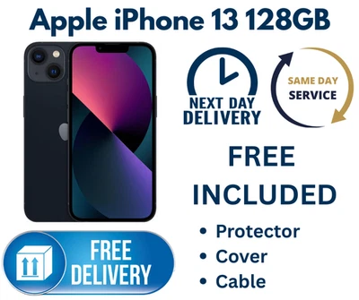 Apple iPhone 13 128GB Midnight Black Colour 5G Network Unlocked IOS Smartphone - Image 1 of 4