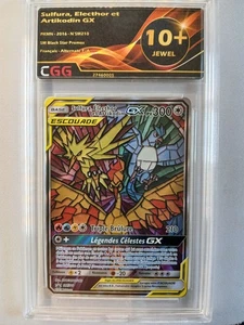 Carte Pokémon FR Moltres & Zapdos & Articuno GX (SM 210) CGG 10+ Quads 27460005 - Foto 1 di 3