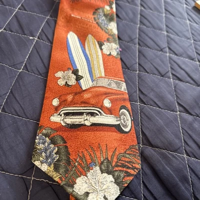 Corbata corbata tropicals by Tango hawaiana para hombre autos de colección 58” X 4” Foto 1 de 4