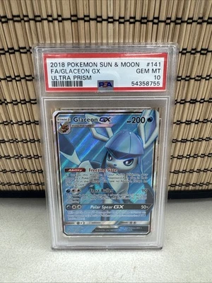 Glaceon GX 2018 Pokemon Sun & Moon Ultra Prism #141 PSA 10 Gem Mint - Image 1 of 2