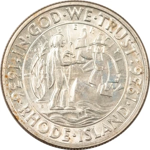 1936-S RHODE ISLAND COMMEMORATIVE HALF DOLLAR - UNCIRCULATED! - Picture 1 of 2