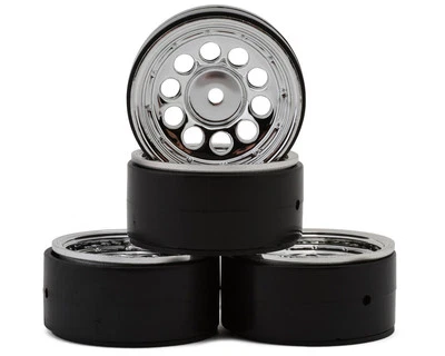 HPI CS-10 Beadlock 1.2" Composite Micro Beadlock Wheels (Chrome) (4) [HPI160842] - Image 1 of 4