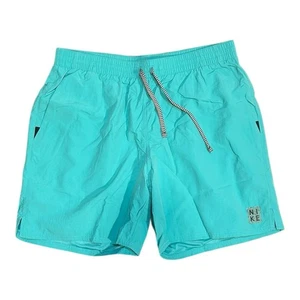 Nike Essential Swim Shorts Aqua Teal XL NWT $58 Drawstring Pockets Lined - Picture 1 of 7