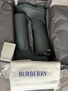 Burberry Rubber Marsh Calf-Length Rain Boots. Size EUR 39, UK 6 - Picture 1 of 9