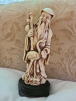 Antique Shaolin Monk Longevity Statue - Image 1 of 4