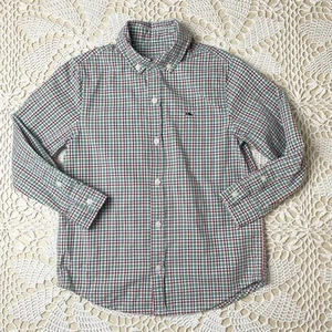 Vineyard Vines Boys 5 Years Merry Arawak Plaid Cotton Whale Shirt - Picture 1 of 4