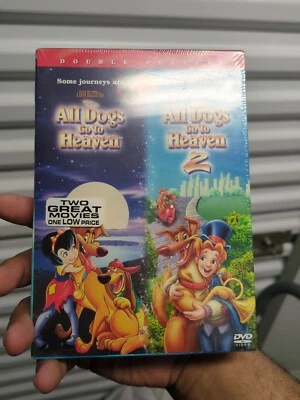 All Dogs Go To Heaven 1 and 2 Double Feature (DVD) MGM Kids NEW SEALED D2 - Image 1 of 4
