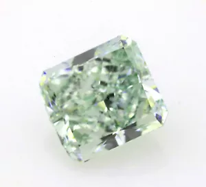 Green Diamond 1.11ct Natural Loose Fancy Light green Color Radiant GIA SI2 - Picture 1 of 8