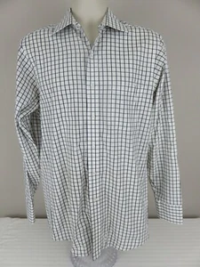 Donald J. Trump Men's White & Black Checkered LS Button Down Shirt 15 32/33 - Picture 1 of 8