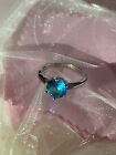 Blue Gemstone Ring, Small Size 5 J-k, Gorgeous Baby Blue, Brand New
