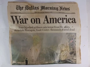 The Dallas Morning News September 12, 2001 "WAR ON AMERICA" Complete - Picture 1 of 2