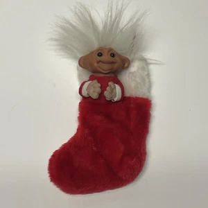 "Medias de colección Norfin Troll Navidad 8"" ojos marrones pelo blanco" - Imagen 1 de 4