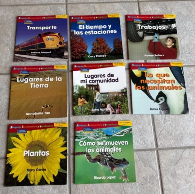 8 Nat'l Geographic Spanish Language Literacy and Vocabulary, Sm Books 16 Pgs ea. - Image 1 of 4