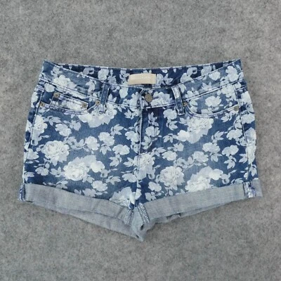Pantalones Cortos Banana Republic Para Mujer 27 Tiro Bajo Denim Lavado Mediano Desteñido Floral Damas Foto 1 de 4