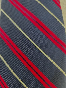 BROOKS BROTHERS - Seidenkrawatte gestreift - MARINEBLAU & ROT - Bild 1 von 6
