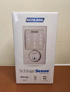 Schlage Sense Camelot Trim Smart Deadbolt Satin Nickel NEW SEALED BOX - Picture 1 of 5