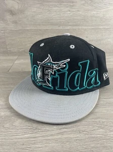 Cappello Berretto Vintage FLORIDA MARLINS MLB Snapback Miami NUOVO ERA ADATTO - Foto 1 di 10
