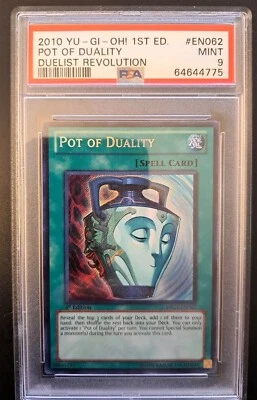 Pot of Duality Secret 1st Edition Duelist Revolution DREV-EN062 Yugioh PSA 9 - Image 1 of 2