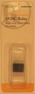 RadioShack 275-240 SPDT Micromini Relay ~ Coil: 5VDC ~ Contacts: 1A at 125VAC - Picture 1 of 2