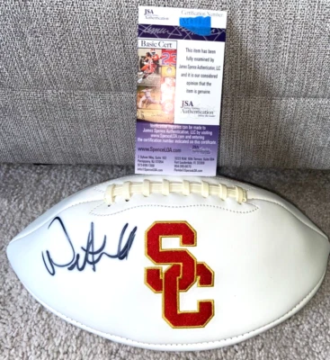 PETE CARROLL SIGNED USC TROJANS LOGO FOOTBALL SUPER BOWL SEATTLE SEAHAWKS JSA - Image 1 of 3